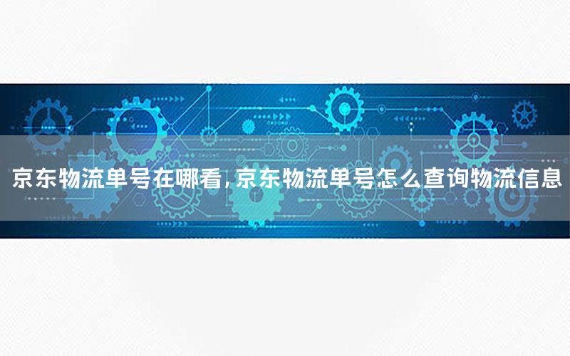 京东物流单号在哪看，京东物流单号怎么查询物流信息
