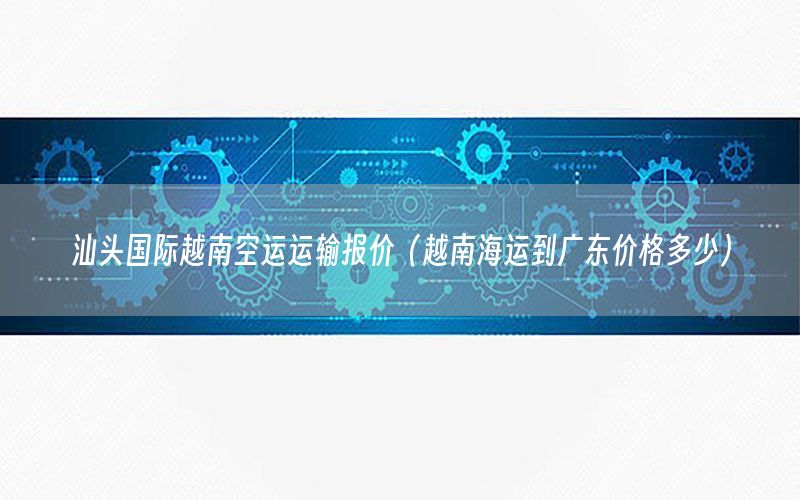 汕头国际越南空运运输报价（越南海运到广东价格多少）
