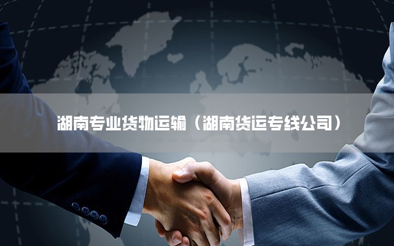 湖南专业货物运输（湖南货运专线公司）