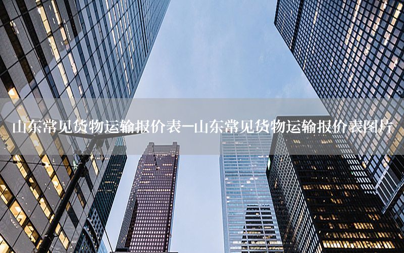 山东常见货物运输报价表-山东常见货物运输报价表图片