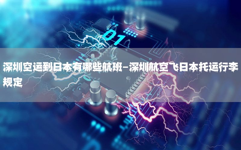 深圳空运到日本有哪些航班-深圳航空飞日本托运行李规定