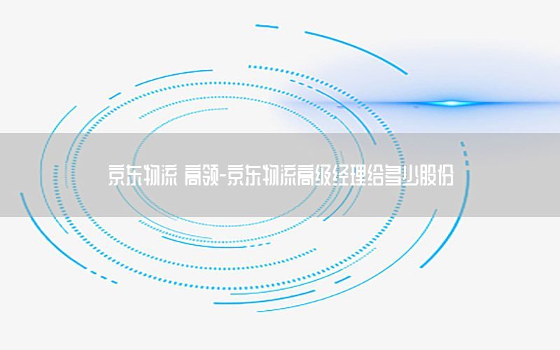 京东物流 高领-京东物流高级经理给多少股份