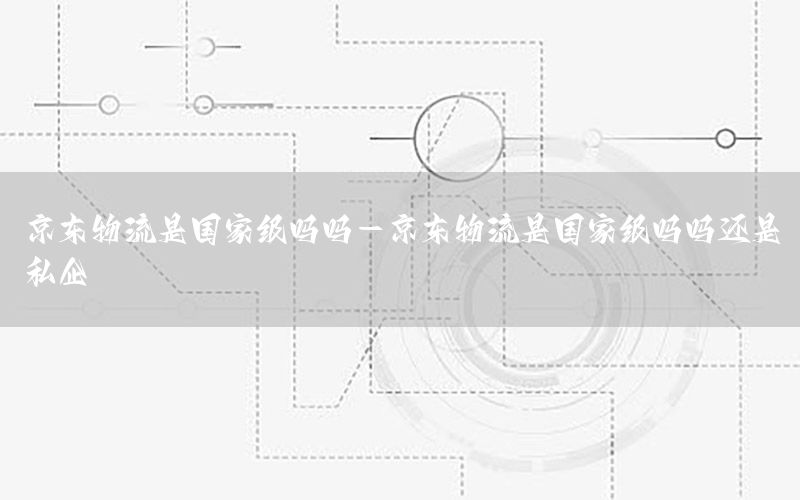 京东物流是国家级吗吗-京东物流是国家级吗吗还是私企